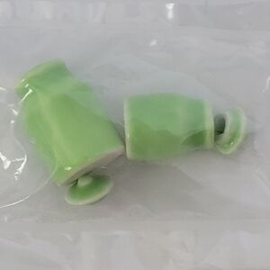 Miniature Dollhouse Ceramic Light Green Jugs